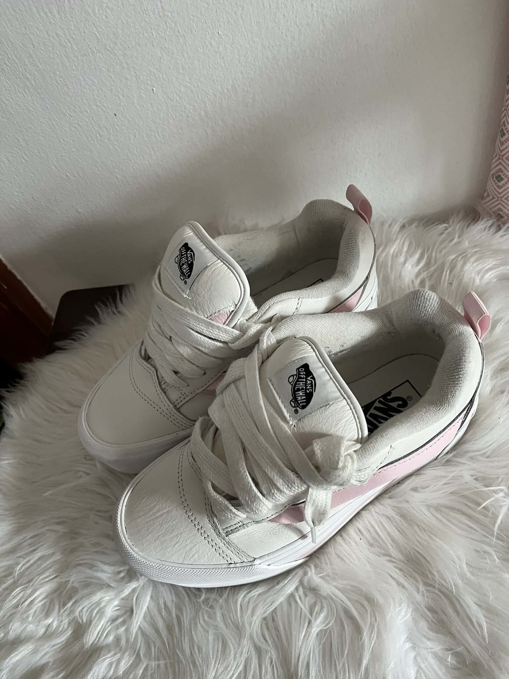 Vans Skate Shoes — White with Pink Accent - Picture 4 of 7